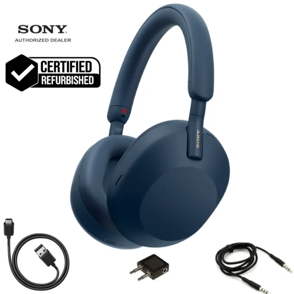 Sony WH-1000XM5 Wireless Leading Noise Canceling Bluetooth Headphones Navy